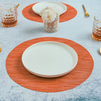 Round Placemat Orange Set of 4 Nestasia