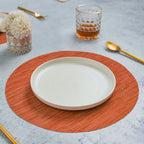 Round Placemat Orange Set of 4 Nestasia