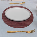 Oval Table Mat Maroon Set of 2 Nestasia