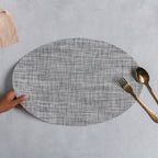 Oval Table Mat Grey Set of 2 Nestasia