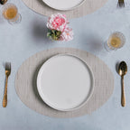 Oval Table Mat Beige Set of 2 Nestasia