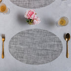 Oval Table Mat Grey Set of 2 Nestasia