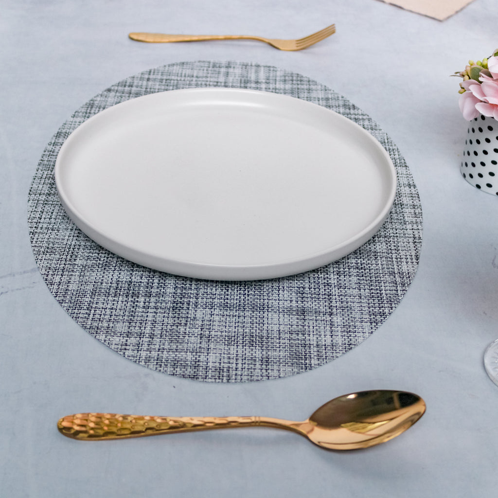 Oval Table Mat Grey Set of 2 Nestasia