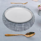 Oval Table Mat Grey Set of 2 Nestasia