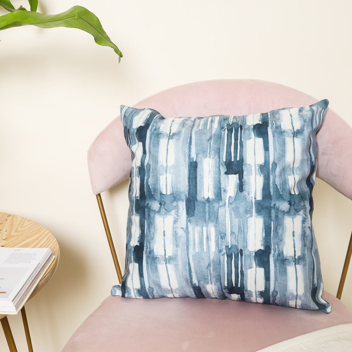 Blue Abstract Pillow Slip Nestasia
