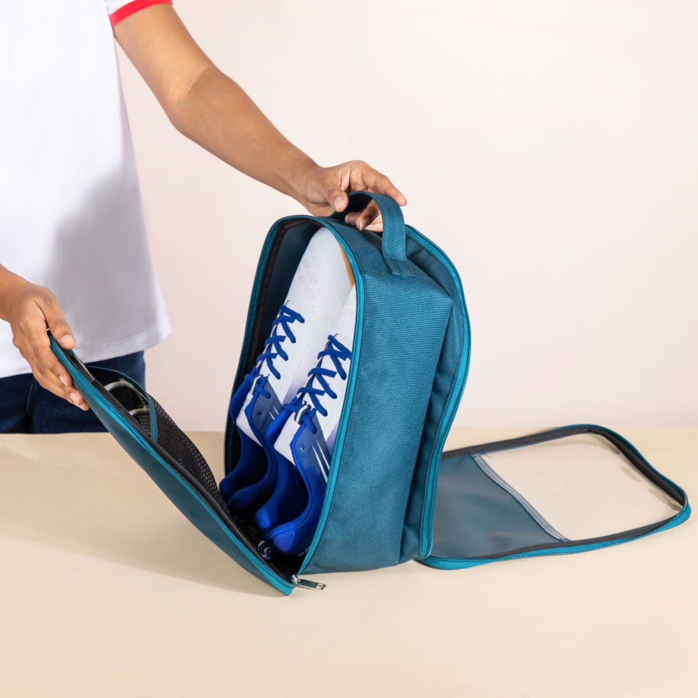 Shoe Travel Bag Teal 9x12 Inch Waterproof Nestasia
