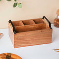 Acacia Caddy With Handle 10 Inch Nestasia