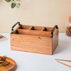 Acacia Caddy With Handle 10 Inch Nestasia