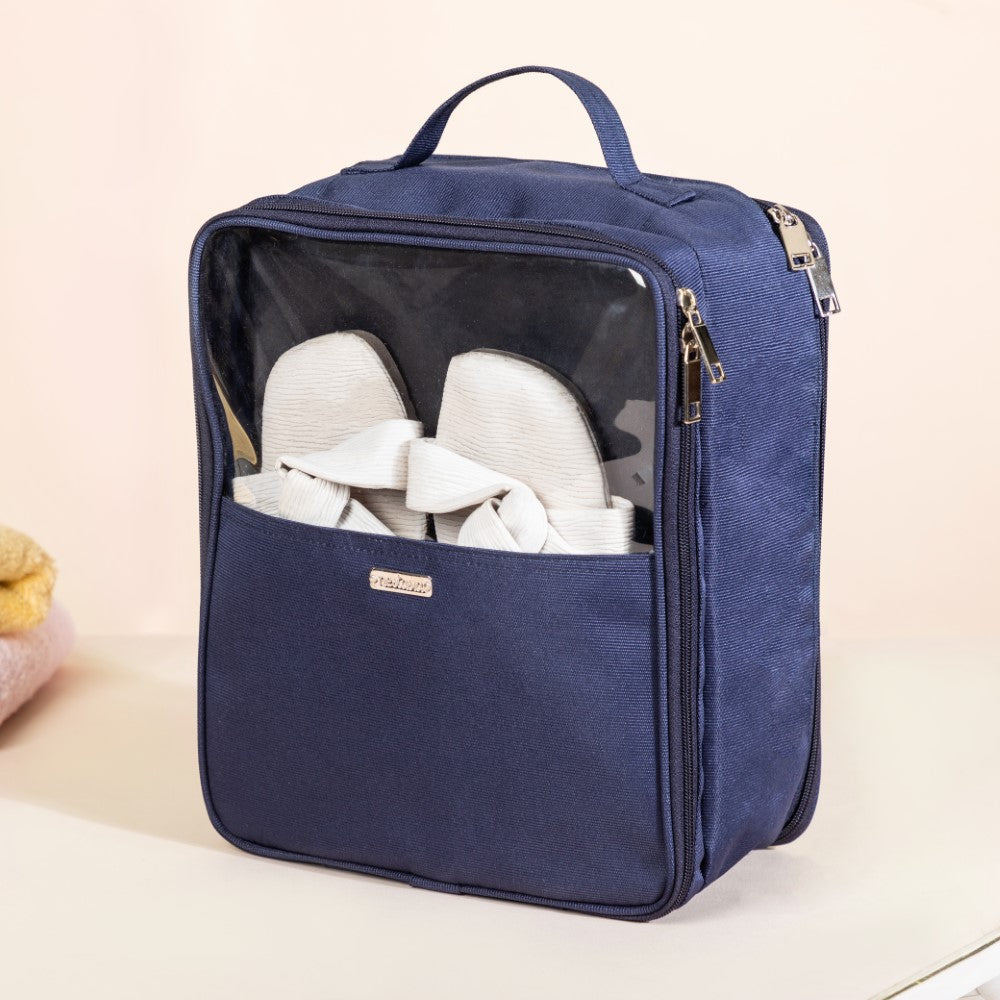 Shoe Bag Navy Blue 9x12 Inch Ultra Lightweight Nestasia