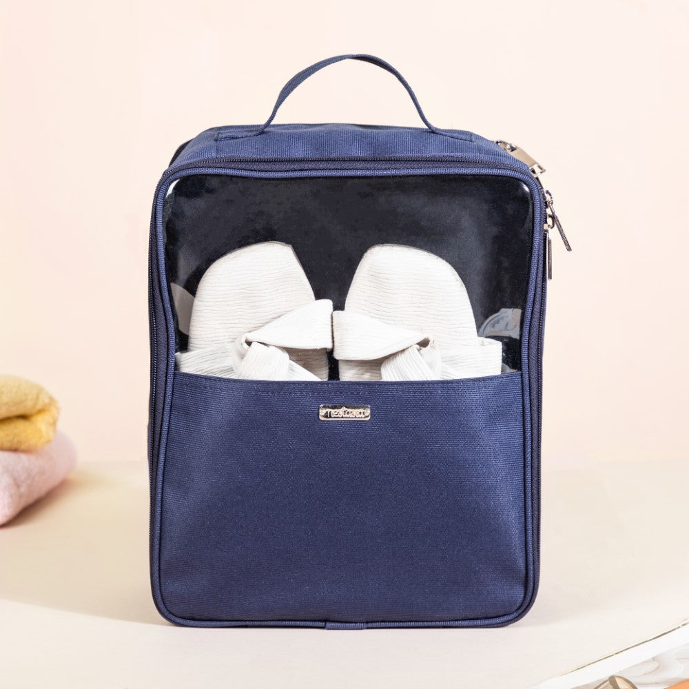 Shoe Bag Navy Blue 9x12 Inch Ultra Lightweight Nestasia