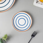 Spiral Snack Plate Blue 6 Inch Nestasia