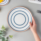 Spiral Dinner Plate Blue 10 Inch Nestasia