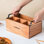 Acacia Caddy With Handle 10 Inch Nestasia