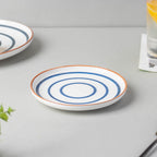 Spiral Snack Plate Blue 6 Inch Nestasia