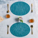 Oval Table Mat Blue Set of 2 Nestasia