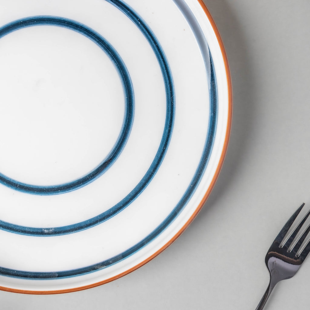 Spiral Dinner Plate Blue 10 Inch Nestasia