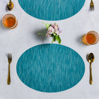 Oval Table Mat Blue Set of 2 Nestasia