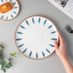 Teardrop Dinner Plate Blue 10 Inch Nestasia