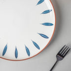 Teardrop Dinner Plate Blue 10 Inch Nestasia