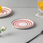 Spiral Red 22 Piece Dinner Set For 6 Nestasia