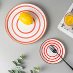 Spiral Dinner Plate Red 10 Inch Nestasia