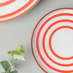 Spiral Snack Plate Red 6 Inch Nestasia