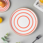 Spiral Dinner Plate Red 10 Inch Nestasia