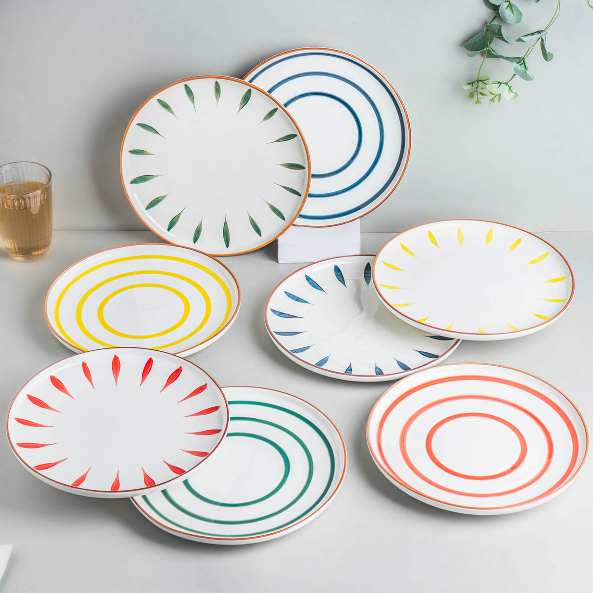 Teardrop Dinner Plate Blue 10 Inch Nestasia