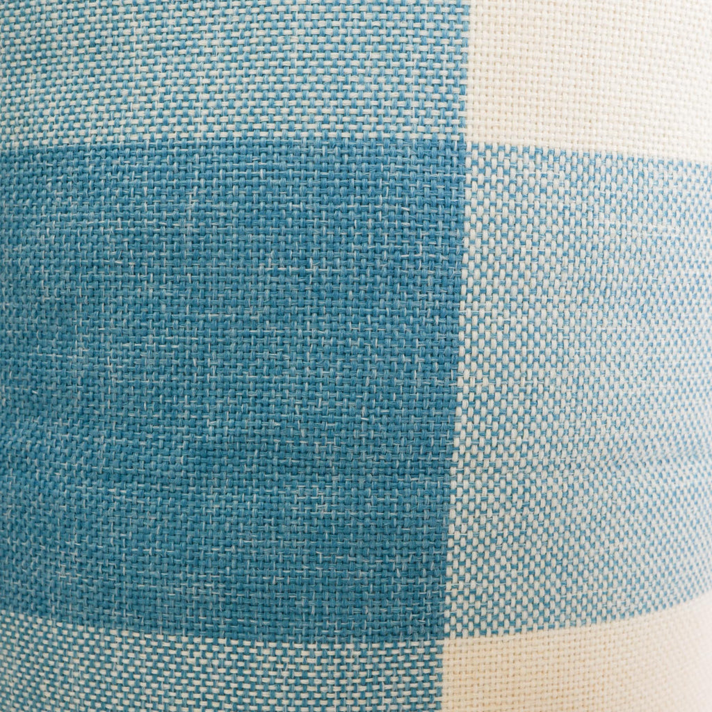 Blue Checkered Bed Pillow Cover Nestasia