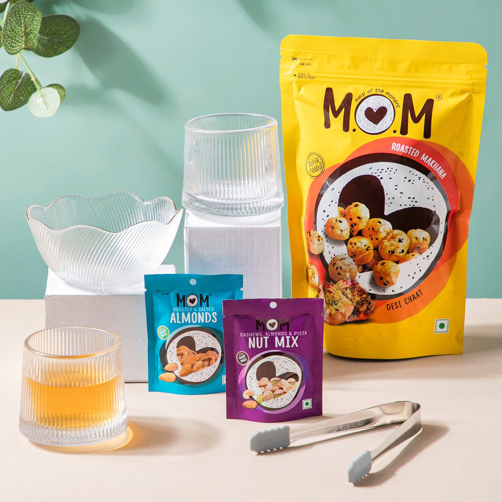 Sip-n-snack Drinkware And Bowl Festive Hamper Set Of 7 Nestasia