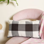 Black-grey Checkered Bed Pillow Cover Nestasia