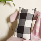 Black-grey Checkered Bed Pillow Cover Nestasia
