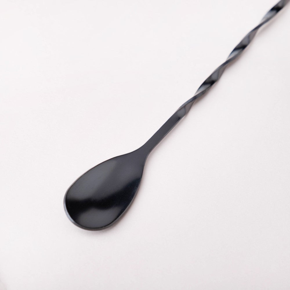 Bar Spoon With Fork Black Set of 2 Nestasia