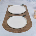 Long Center Table Placemat Brown Nestasia
