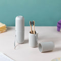 Travel Makeup Brush Holder Kit Grey Set Of 2 Nestasia