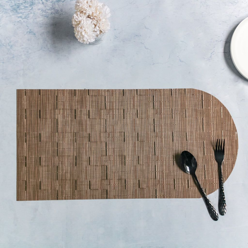 Long Center Table Placemat Brown Nestasia