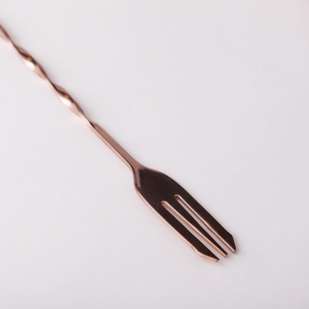 Bar Spoon With Fork Rose Gold Set of 2 Nestasia