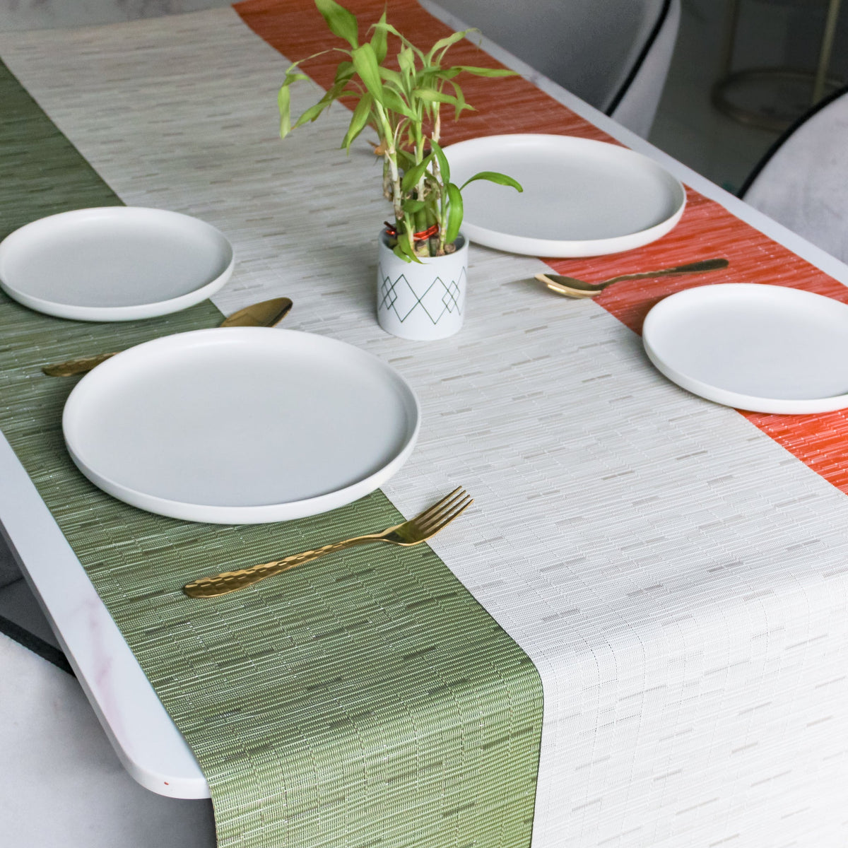 Solid Long Table Runner Nestasia
