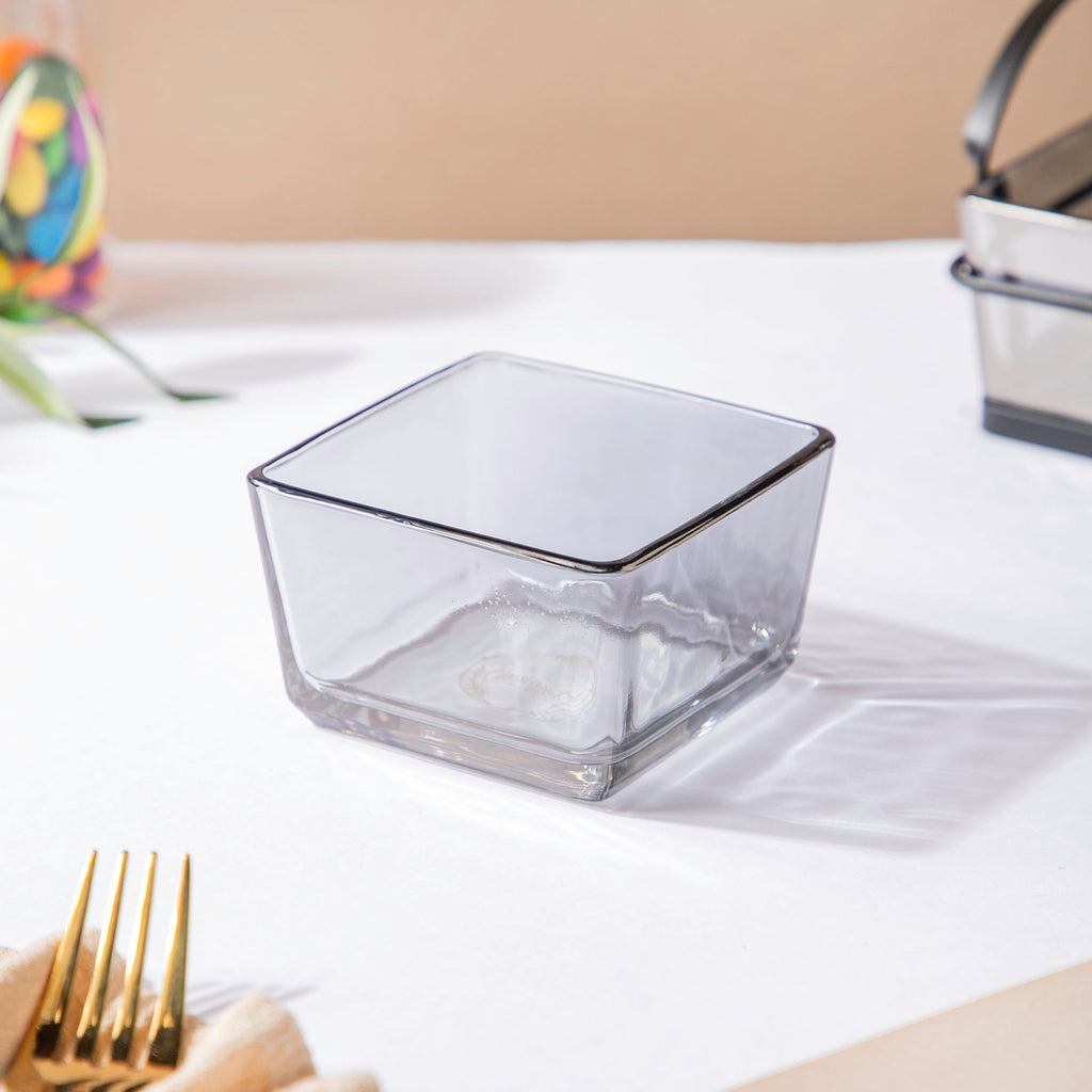 Ash Grey Bowl With Tray Set Of 5 200ml Nestasia