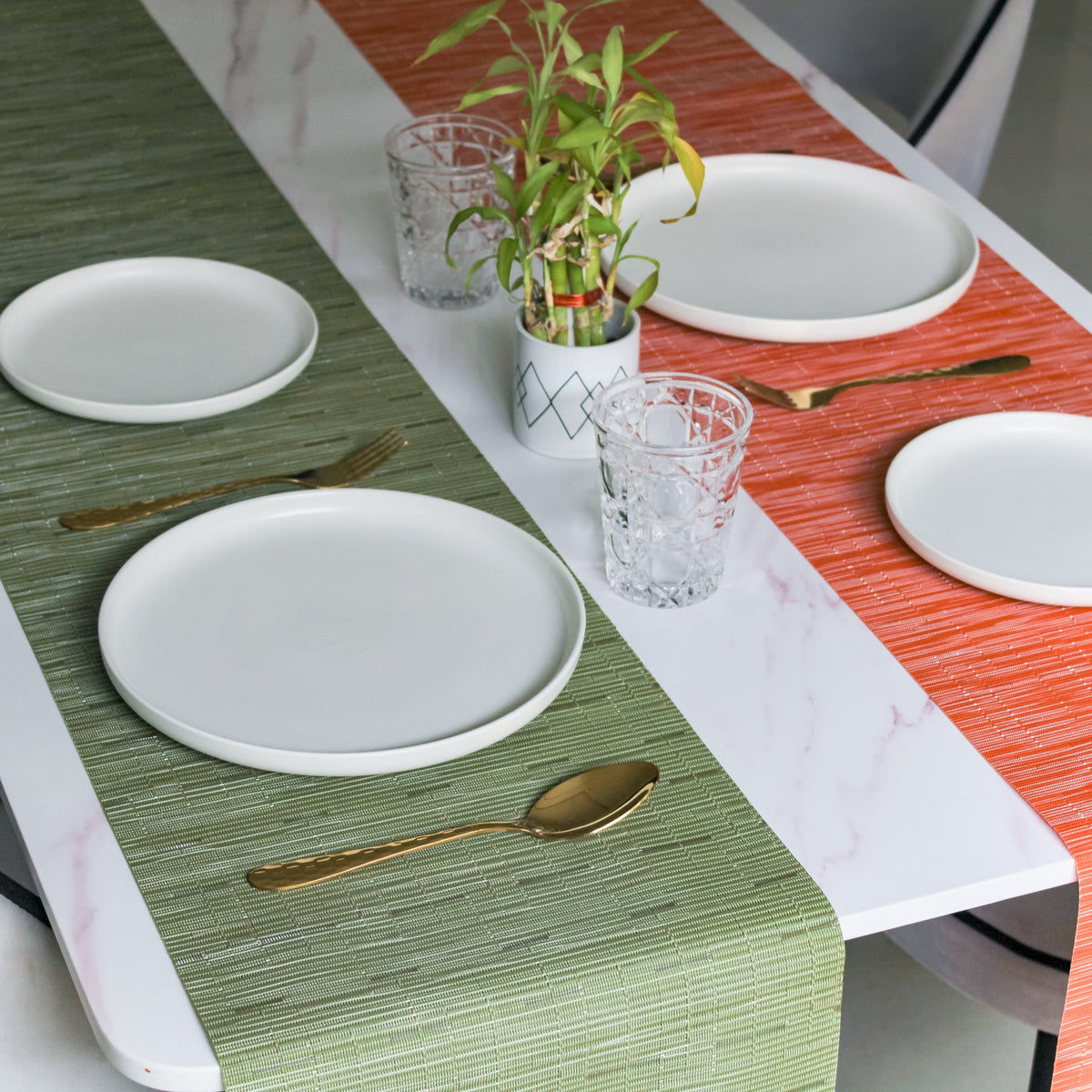 Solid Long Table Runner Nestasia