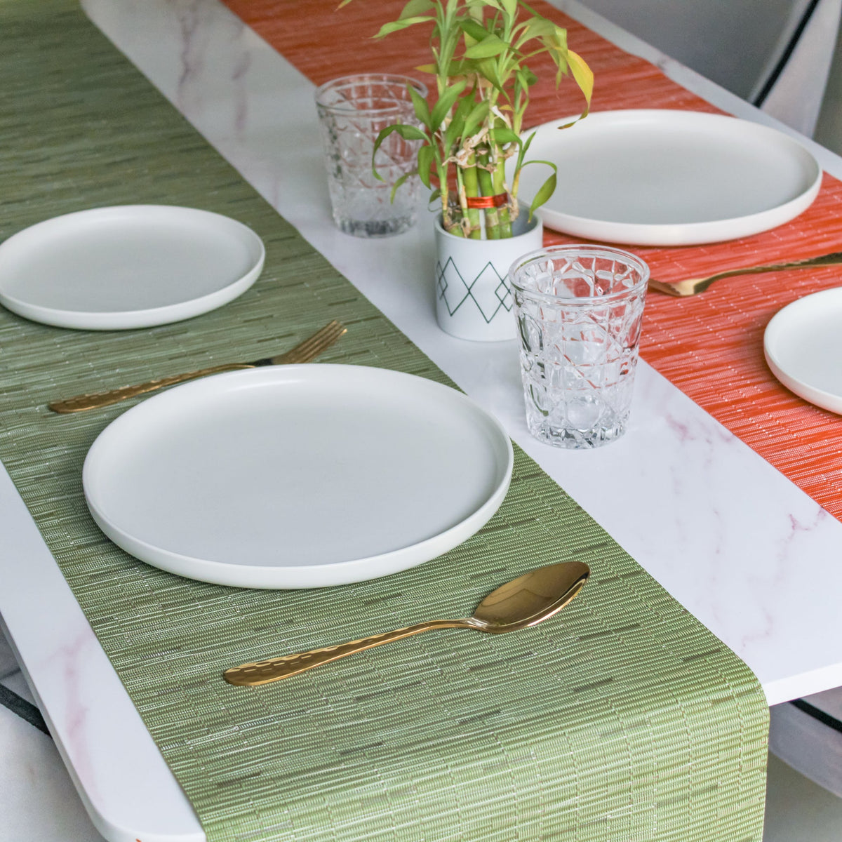Solid Long Table Runner Nestasia