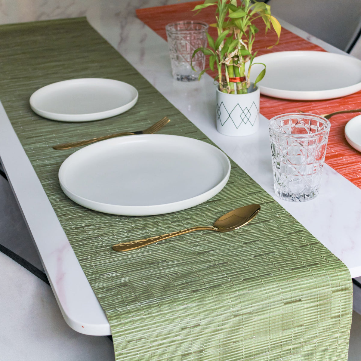 Solid Long Table Runner Nestasia