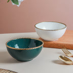 Snack Bowl With Gold Rim 300 ml Nestasia