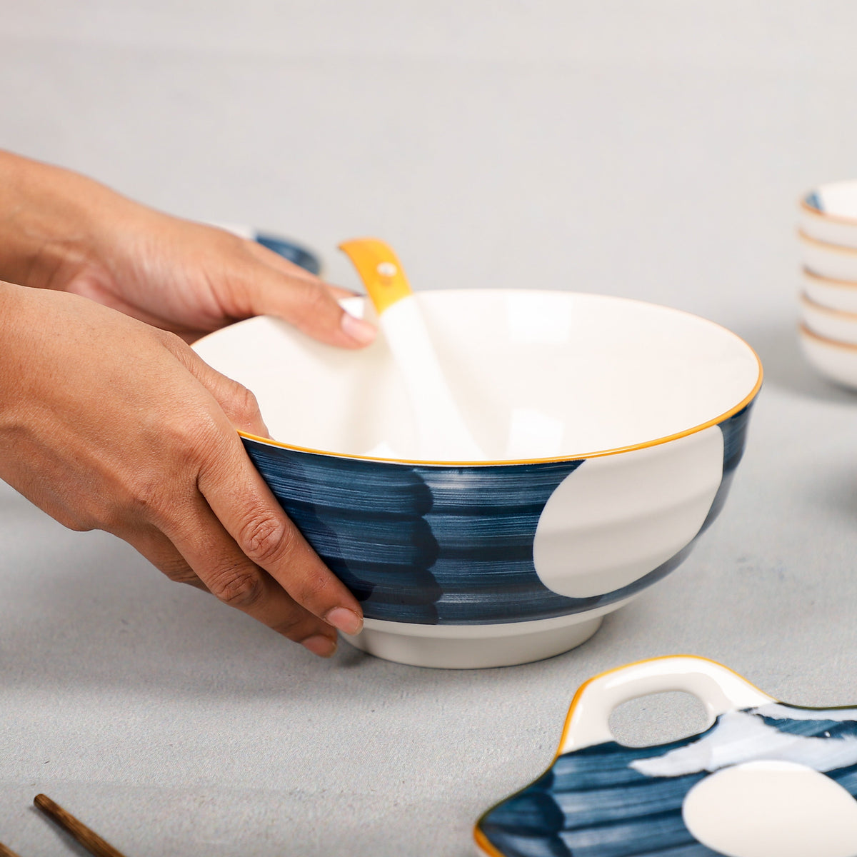 Hand painted Dinner Set Nitori Nestasia