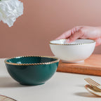 Snack Bowl With Gold Rim 300 ml Nestasia