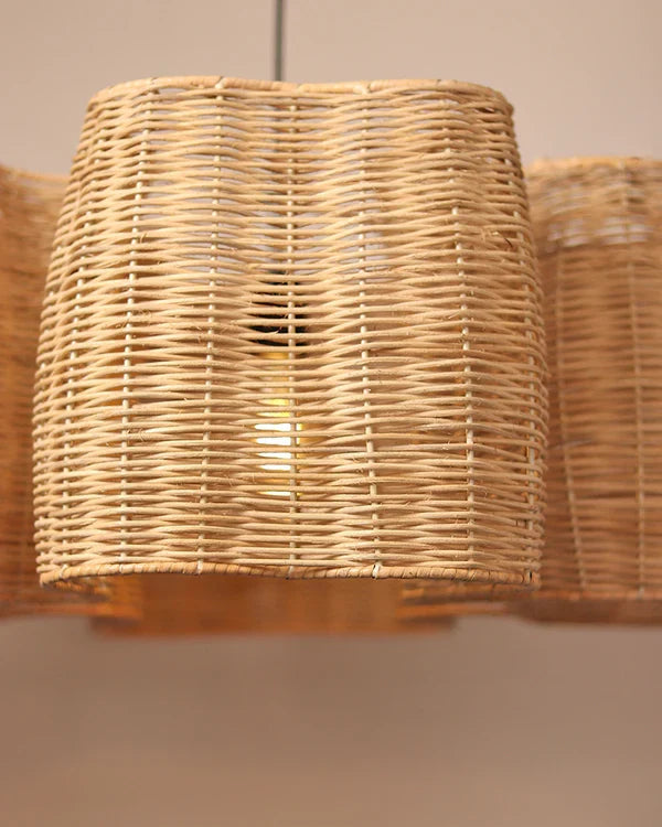 Stylish Rattan Ceiling Light for Balcony and Patio