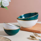 Snack Bowl With Gold Rim 300 ml Nestasia