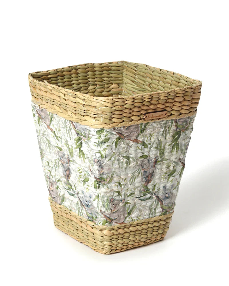 Natural Seagrass Waste Bin for Living Room, Bedroom and Office