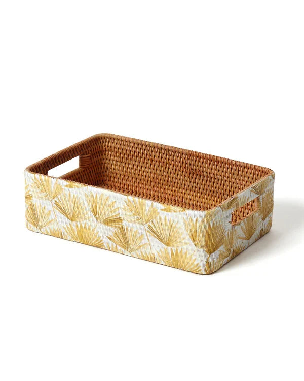 Multi Purpose Rattan Tray for Storage Serving and Home Decoration