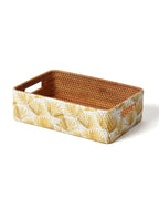 Multi Purpose Rattan Tray for Storage Serving and Home Decoration